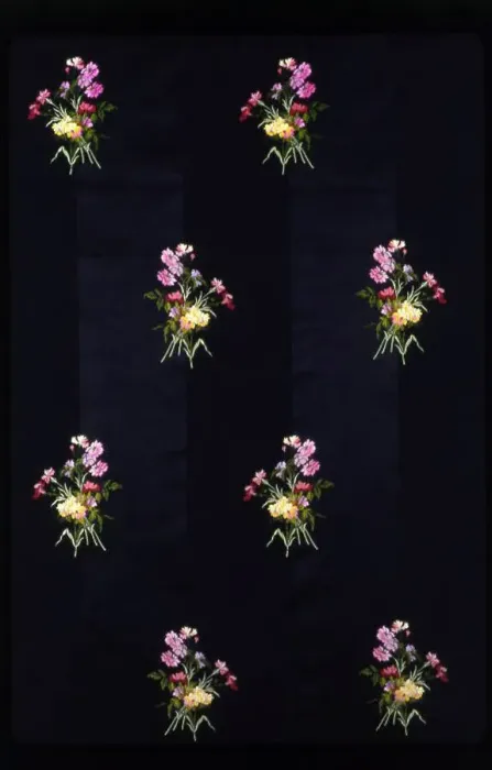 Framed Print : Three Fragments from Dress, France, c. 1885. Creator: Unknown Framed Print : Three Fragments from Dress, France, c. 1885. Creator: Unknown