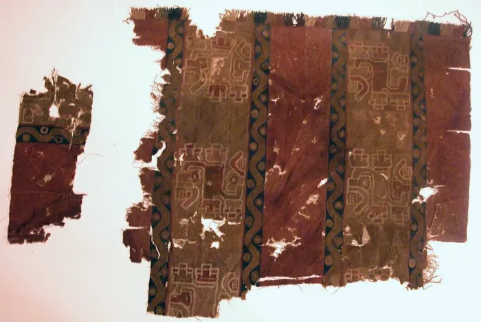 Framed Print : Fragments (From a Tunic), Peru, A. D. 600 / 800. Creator: Unknown Framed Print : Fragments (From a Tunic), Peru, A. D. 600 / 800. Creator: Unknown