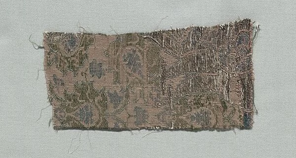 Three Fragments of Italian Gothic Silk, 1350-1399. Creator: Unknown
