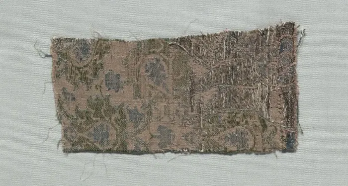 Framed Print : Three Fragments of Italian Gothic Silk, 1350-1399. Creator: Unknown Framed Print : Three Fragments of Italian Gothic Silk, 1350-1399. Creator: Unknown