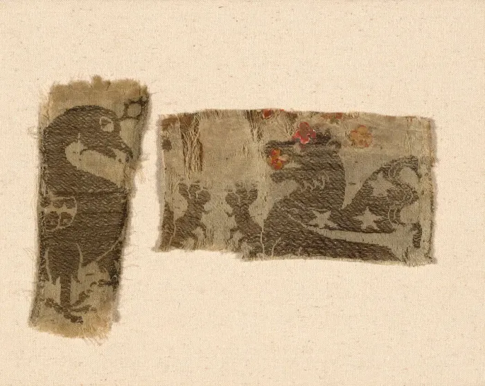 Framed Print : Two Fragments, Italy, 1350 / 1400. Creator: Unknown Framed Print : Two Fragments, Italy, 1350 / 1400. Creator: Unknown