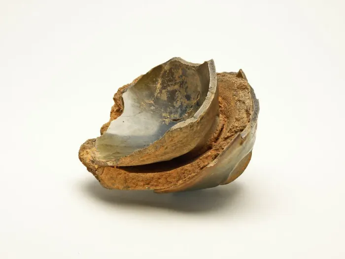 Framed Print : Fragments of Tea Bowls, fused to their saggar, Song dynasty (960-1279), 12th / 13th century Framed Print : Fragments of Tea Bowls, fused to their saggar, Song dynasty (960-1279), 12th / 13th century