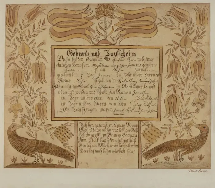 Framed Print : Fraktur, 1935 / 1942. Creator: Albert J. Levone Framed Print : Fraktur, 1935 / 1942. Creator: Albert J. Levone