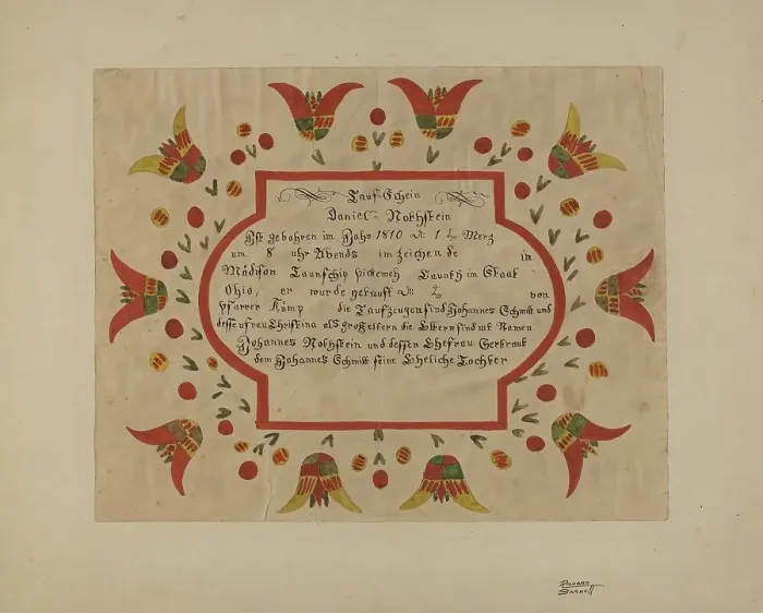 Framed Print : Fraktur, 1935 / 1942. Creator: Richard Barnett Framed Print : Fraktur, 1935 / 1942. Creator: Richard Barnett
