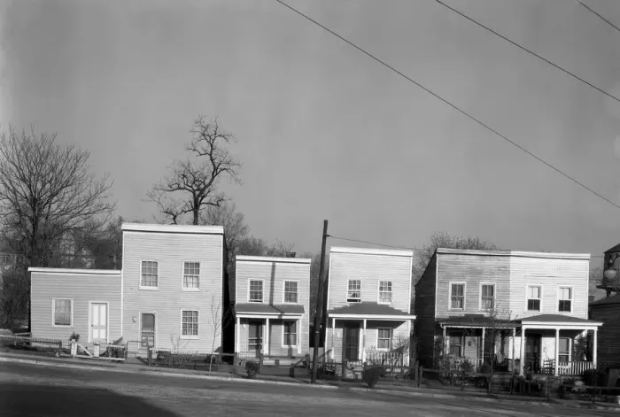 Framed Print : Frame houses, Fredericksburg, Virginia, 1936. Creator: Walker Evans Framed Print : Frame houses, Fredericksburg, Virginia, 1936. Creator: Walker Evans