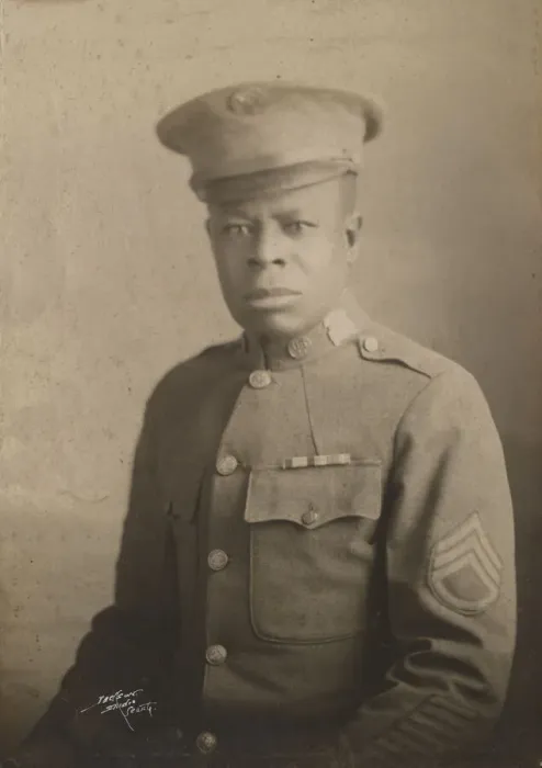 Framed Print : Framed photograph of unidentified WWI soldier, 1917-1918. Creator: Unknown Framed Print : Framed photograph of unidentified WWI soldier, 1917-1918. Creator: Unknown