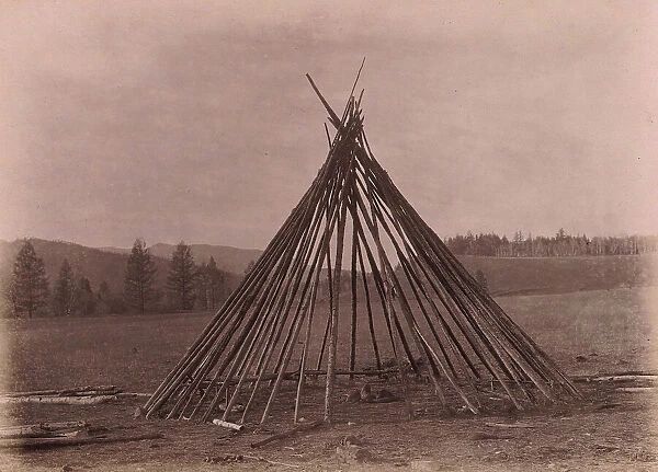 Framework for a Birchbark Yurt, 1897. Creator: Unknown