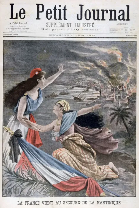 Framed Print : France assists Martinique, 1902 Framed Print : France assists Martinique, 1902