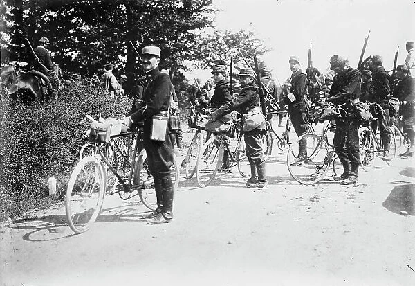 France - Cyclists of Army, between c1914 and c1915. Creator: Bain News Service