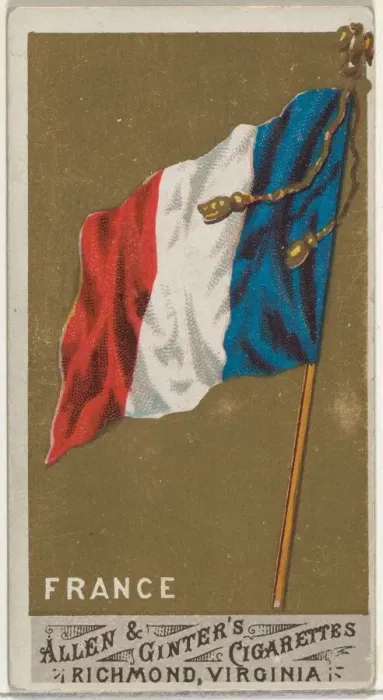 Framed Print : France, from Flags of All Nations, Series 1 (N9) for Allen & Ginter Cigarettes Brands Framed Print : France, from Flags of All Nations, Series 1 (N9) for Allen & Ginter Cigarettes Brands