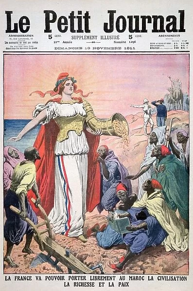 France providing civilisation, wealth and peace to Morocco, 19thy November 1911