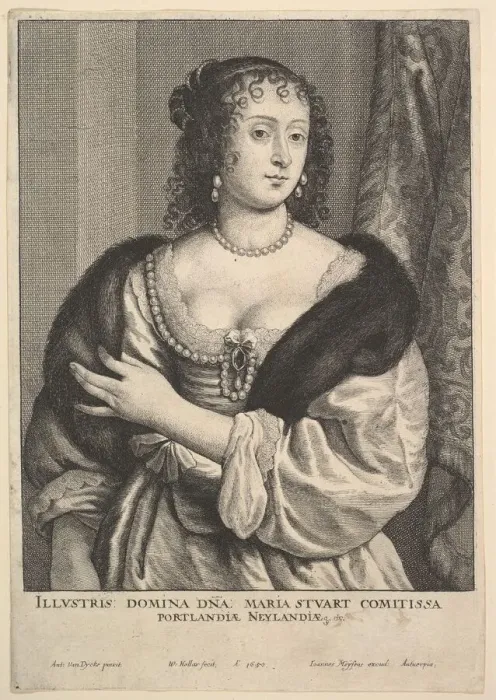 Framed Print : Frances Stuart, Countess of Portland, 1650. Creator: Wenceslaus Hollar Framed Print : Frances Stuart, Countess of Portland, 1650. Creator: Wenceslaus Hollar