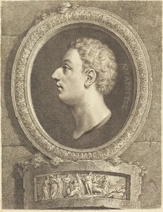 Framed Print : Francesco Algarotti, 1752. Creator: Georg Friedrich Schmidt Framed Print : Francesco Algarotti, 1752. Creator: Georg Friedrich Schmidt