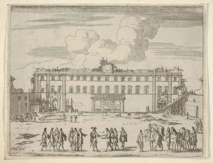 Framed Print : Francesco I d Este Builds the Palazzo di Sassuolo, from L Idea di un Principe ed Eroe Framed Print : Francesco I d Este Builds the Palazzo di Sassuolo, from L Idea di un Principe ed Eroe