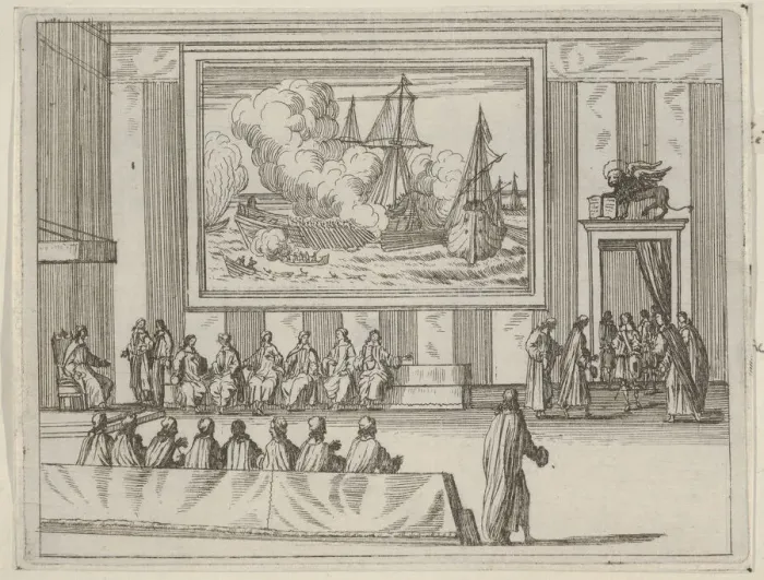 Framed Print : Francesco I d Este Presents Himself with Warmth and Humility with Representatives of Framed Print : Francesco I d Este Presents Himself with Warmth and Humility with Representatives of