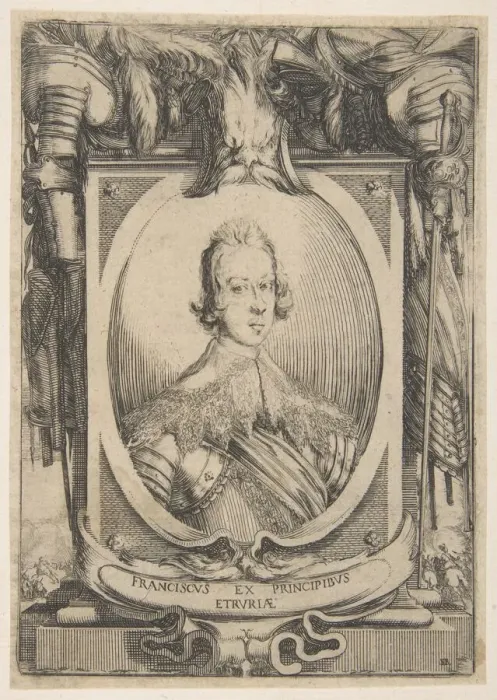 Framed Print : Francesco de Medici, Prince of Tuscany, ca. 1634. Creator: Stefano della Bella Framed Print : Francesco de Medici, Prince of Tuscany, ca. 1634. Creator: Stefano della Bella