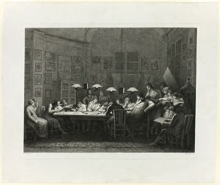 Framed Print : Francesco Rosaspina's Drawing School, 1811. Creator: Giulio Tomba Framed Print : Francesco Rosaspina's Drawing School, 1811. Creator: Giulio Tomba