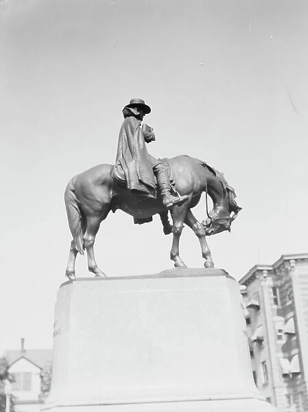 Francis Asbury - Equestrian statues in Washington, D.C. between 1911 and 1942. Creator: Arnold Genthe
