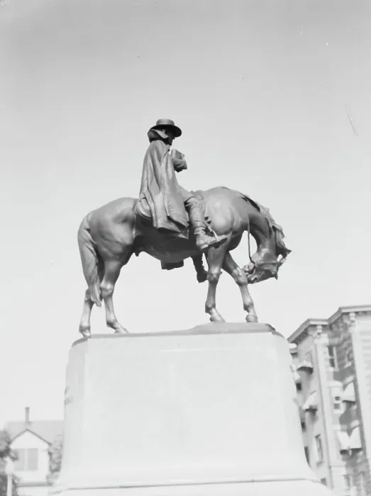 Framed Print : Francis Asbury - Equestrian statues in Washington, D.C. between 1911 and 1942. Creator: Arnold Genthe Framed Print : Francis Asbury - Equestrian statues in Washington, D.C. between 1911 and 1942. Creator: Arnold Genthe
