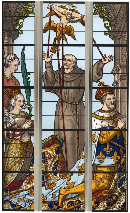 Framed Print : Francis I and Eleonore at their Devotions, 1515-1547, (1870). Artist: Franz Kellerhoven Framed Print : Francis I and Eleonore at their Devotions, 1515-1547, (1870). Artist: Franz Kellerhoven