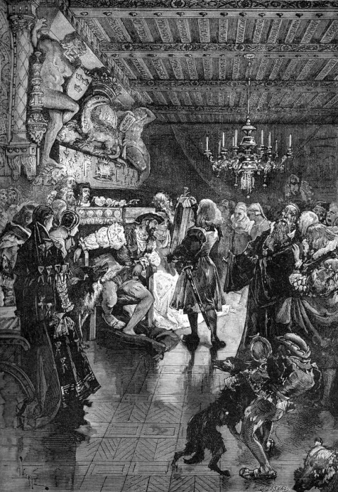 Framed Print : Francis I of France recives a mirror from the Venetian ambassador, 1515-1547 (1882-1884). Artist: Ruesnel Framed Print : Francis I of France recives a mirror from the Venetian ambassador, 1515-1547 (1882-1884). Artist: Ruesnel