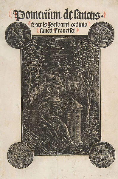 The Franciscan, Pelbart of Temesvar, Studying in a Garden (Schr. 2876), 1502