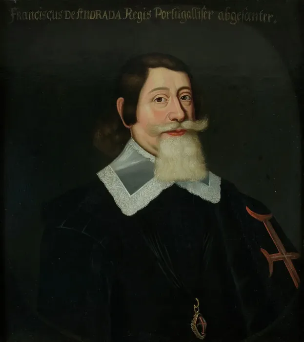 Framed Print : Francisco d'Andrade Leitao, delegate from Portugal, 17th century. Creator: Anon Framed Print : Francisco d'Andrade Leitao, delegate from Portugal, 17th century. Creator: Anon