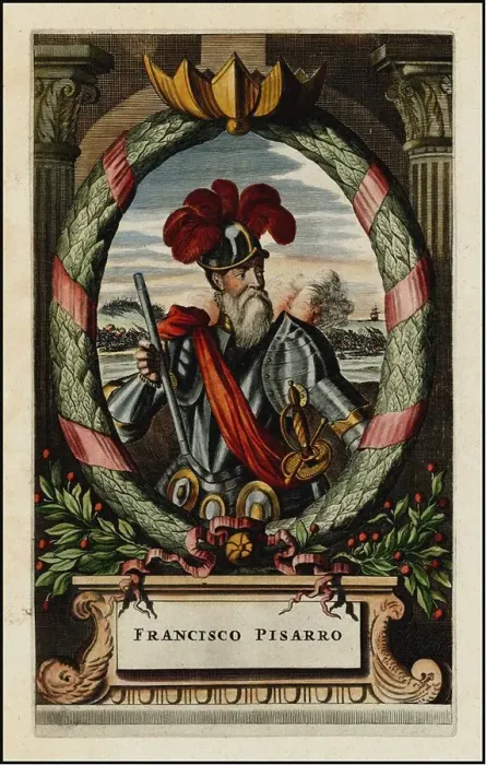 Framed Print : Francisco Pizarro, 1671. Artist: Ogilby, John (1600-1676) Framed Print : Francisco Pizarro, 1671. Artist: Ogilby, John (1600-1676)