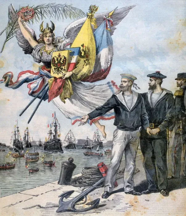 Framed Print : The Franco-Russian Entente, 1893. Artist: Henri Meyer Framed Print : The Franco-Russian Entente, 1893. Artist: Henri Meyer