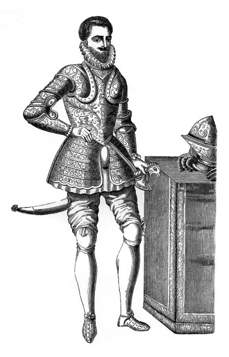 Framed Print : Francois, Duke of Anjou and Alencon, in damascened armour, 16th century, (1870) Framed Print : Francois, Duke of Anjou and Alencon, in damascened armour, 16th century, (1870)