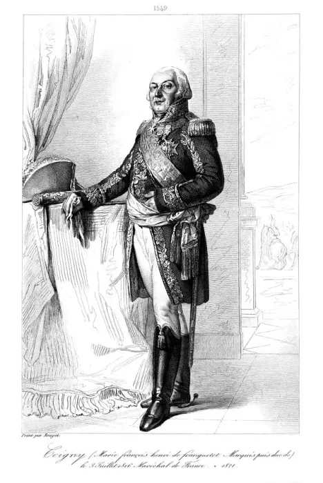 Framed Print : Francois-Henri de Franquetot de Coigny (1737-1821), Marshal of France, 1839. Artist: Darodes Framed Print : Francois-Henri de Franquetot de Coigny (1737-1821), Marshal of France, 1839. Artist: Darodes