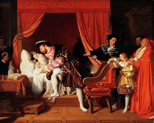 François Ier reçoit les derniers soupirs de Léonard de Vinci, 1818. Creator: Jean-Auguste-Dominique Ingres