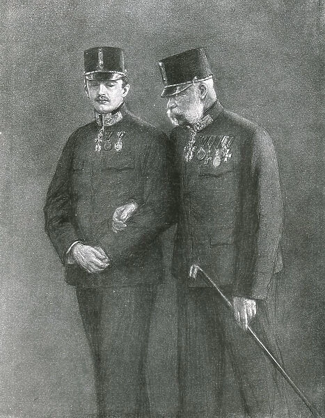 Francois-Joseph et Charles de Habsbourg, 1914. Creator: J Simont