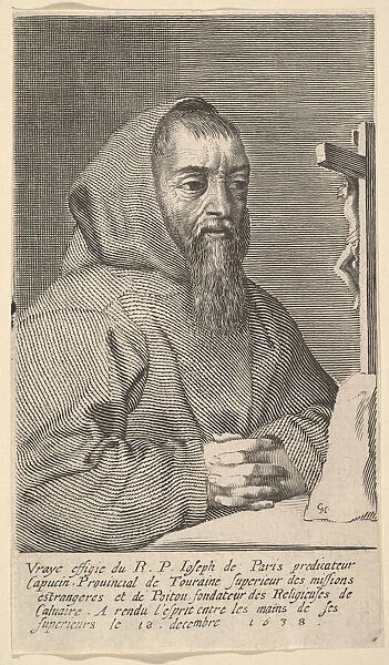Francois Le Clerc Du Tremblay, dit le Pere Joseph, 1638. Creator: Claude Mellan