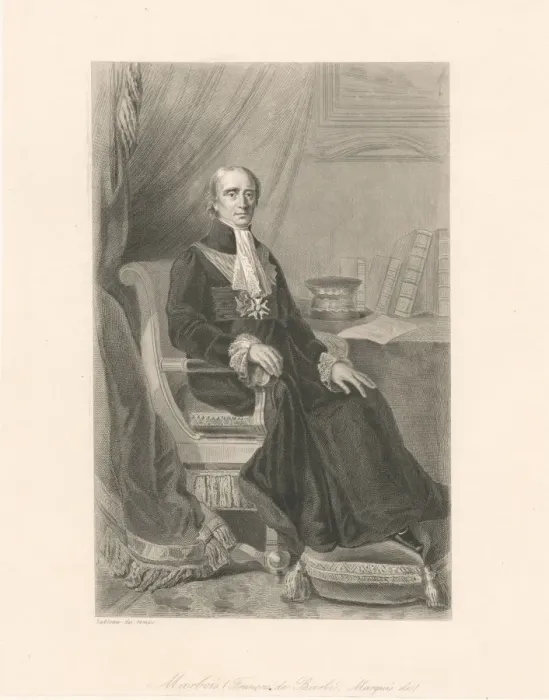 Framed Print : Francois Marquis de Barbe-Marbois (1745-1837), 1860 Framed Print : Francois Marquis de Barbe-Marbois (1745-1837), 1860