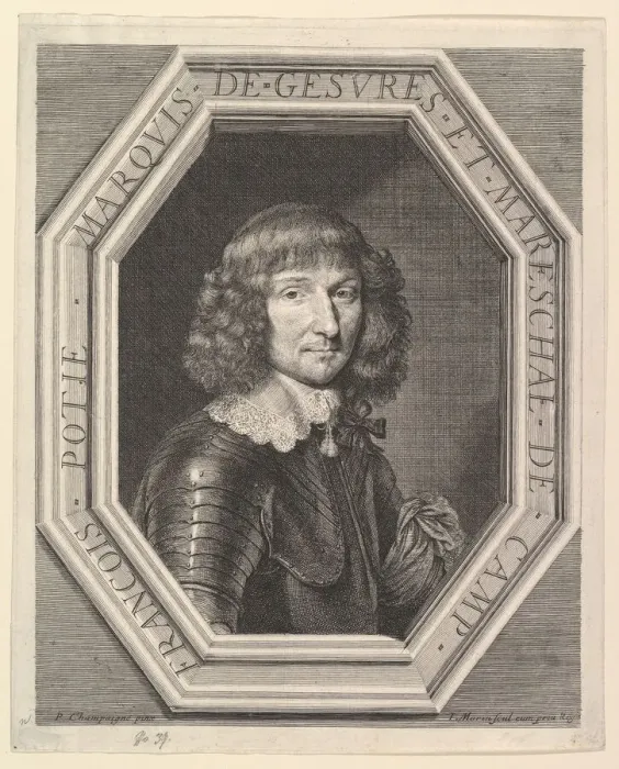 Framed Print : Francois Potier, marquis de Gesvres, marechal de camp. Creator: Jean Morin Framed Print : Francois Potier, marquis de Gesvres, marechal de camp. Creator: Jean Morin