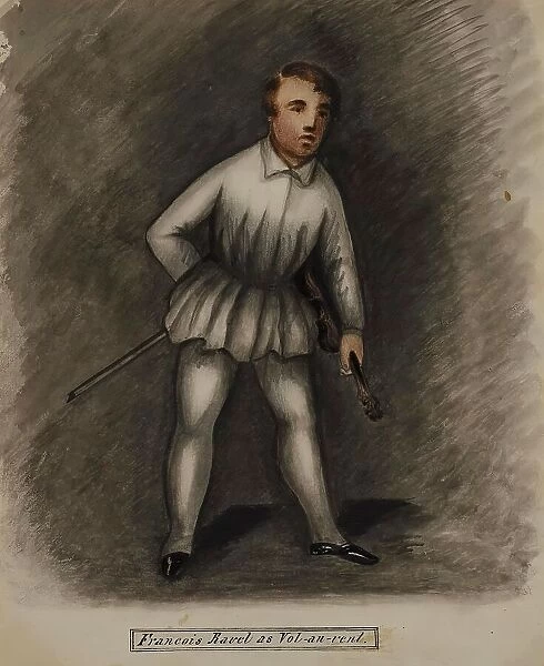 François Ravel as Vol-au-vent, 1855-1859. Creator: Alfred Jacob Miller