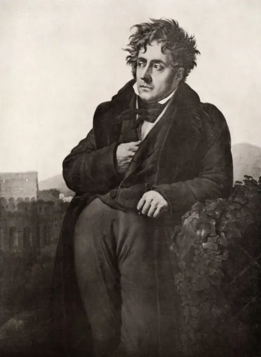 Framed Print : Francois-Rene, vicomte de Chateaubriand, French writer and diplomat, early 19th century. Artist: Anne-Louis Girodet de Roussy-Trioson Framed Print : Francois-Rene, vicomte de Chateaubriand, French writer and diplomat, early 19th century. Artist: Anne-Louis Girodet de Roussy-Trioson