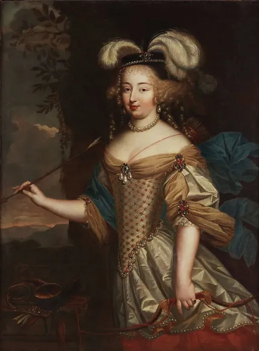 Framed Print : Francoise-Athenais de Rochechouart, marquise de Montespan (1640-1707), as Diana Framed Print : Francoise-Athenais de Rochechouart, marquise de Montespan (1640-1707), as Diana