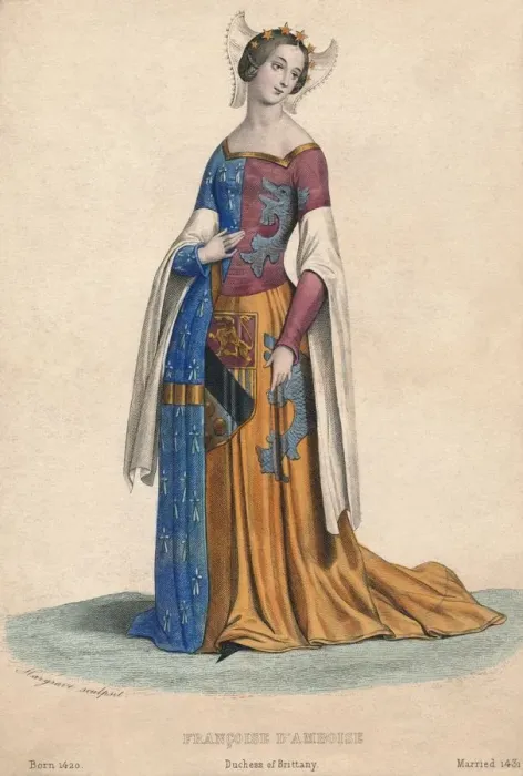 Framed Print : Francoise d Amboise, Duchess of Brittany, c1840. Creator: Edward Hargrave Framed Print : Francoise d Amboise, Duchess of Brittany, c1840. Creator: Edward Hargrave