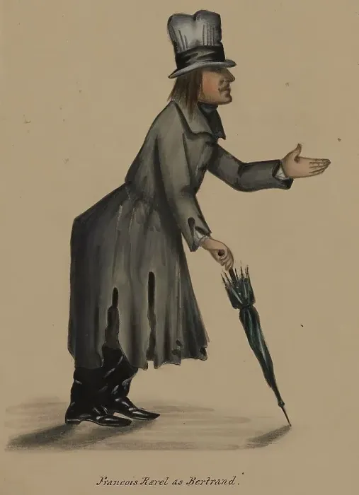 Framed Print : Françoise Ravel as Bertrand, 1855-1859. Creator: Alfred Jacob Miller Framed Print : Françoise Ravel as Bertrand, 1855-1859. Creator: Alfred Jacob Miller