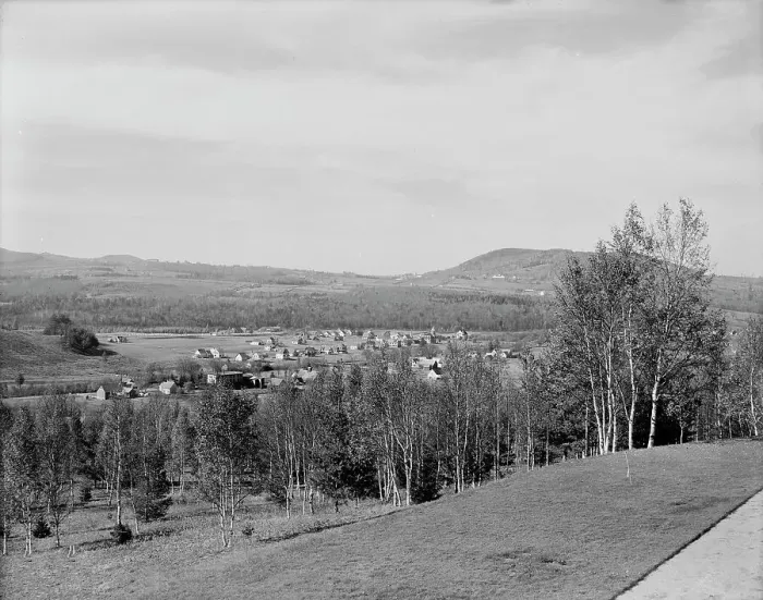 Framed Print : Franconia Village and Sugar Hill, White Mountains, c1900. Creator: Unknown Framed Print : Franconia Village and Sugar Hill, White Mountains, c1900. Creator: Unknown