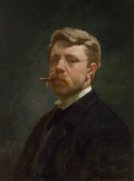 Framed Print : Frank Duveneck Self-Portrait, c. 1890. Creator: Frank Duveneck Framed Print : Frank Duveneck Self-Portrait, c. 1890. Creator: Frank Duveneck