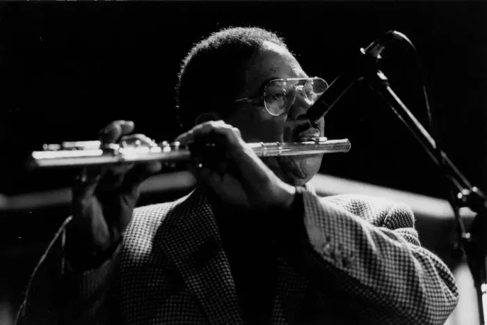 Framed Print : Frank Wess, Union Chapel, London, 1995. Creator: Brian Foskett Framed Print : Frank Wess, Union Chapel, London, 1995. Creator: Brian Foskett