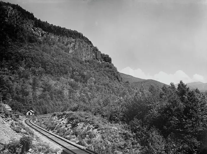 Framed Print : Frankenstein Cliff & Mt. Washington, Crawford Notch, White Mts. N.H. between 1900 and 1906. Creator: Unknown. Frankenstein Cliff & Mt. Washington, Crawford Notch, White Mts. N.H. between 1900 and 1906. Creator: Unknown Framed Print : Frankenstein Cliff & Mt. Washington, Crawford Notch, White Mts. N.H. between 1900 and 1906. Creator: Unknown. Frankenstein Cliff & Mt. Washington, Crawford Notch, White Mts. N.H. between 1900 and 1906. Creator: Unknown