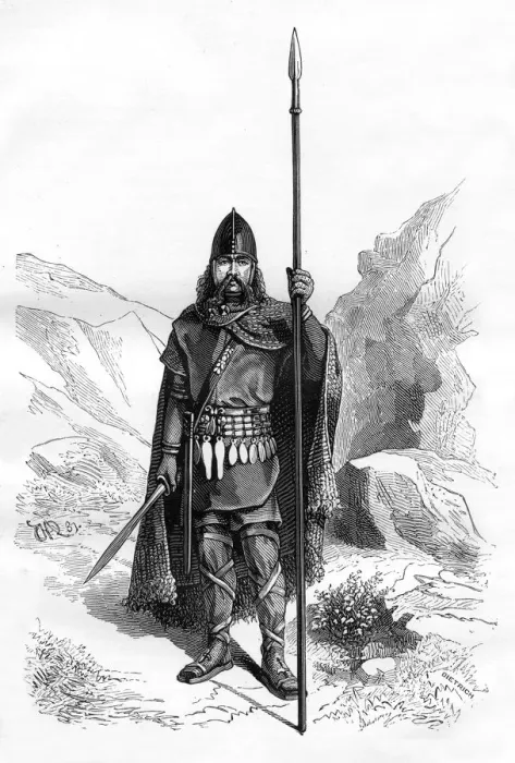 Framed Print : Frankish chief, c5th century (1882-1884). Artist: Dietrich Framed Print : Frankish chief, c5th century (1882-1884). Artist: Dietrich