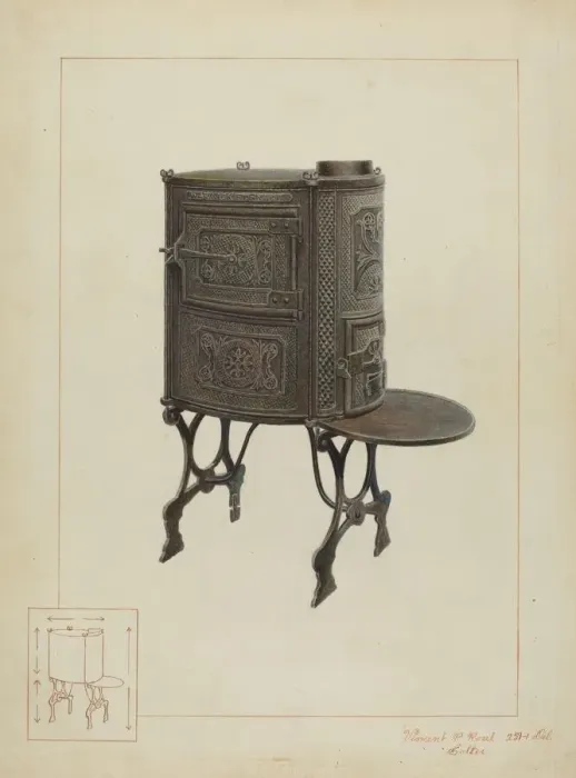 Framed Print : Franklin Baking Oven, c. 1937. Creator: Vincent P. Rosel Framed Print : Franklin Baking Oven, c. 1937. Creator: Vincent P. Rosel