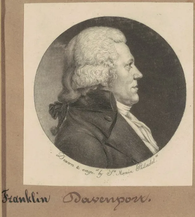 Framed Print : Franklin Davenport, 1798. Creator: Charles Balthazar Julien Fevret de Saint-Mé Framed Print : Franklin Davenport, 1798. Creator: Charles Balthazar Julien Fevret de Saint-Mé