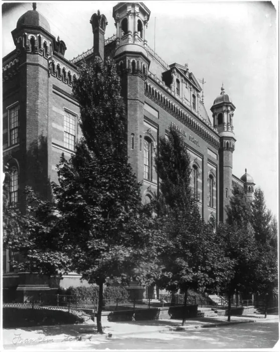 Framed Print : Franklin School, Wash. D.C, c1900. Creator: Frances Benjamin Johnston Framed Print : Franklin School, Wash. D.C, c1900. Creator: Frances Benjamin Johnston