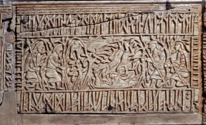 Framed Print : The Franks Casket, Anglo-Saxon, first half of the 8th century Framed Print : The Franks Casket, Anglo-Saxon, first half of the 8th century